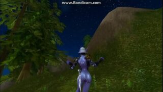 Void Elf dancing in celebration of getting an emerald whelpling